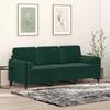 Vidaxl 3-Seater Sofa With Cushions, Dark Green, 180 Cm, Velvet