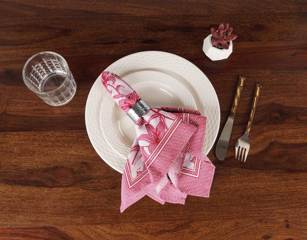 Vargottam Luxury Collection Dinner Table Linen Decor Cotton Napkin Printed Fabric Reusable Napkins Set Of 12, 20" X 20" -