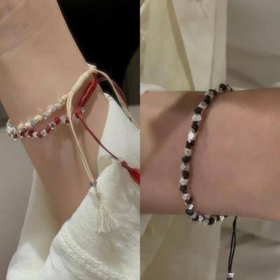 Women's S925 Silver String Color Knot 3-color Bracelet