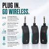 2.4G Wireless Guitar Transmitter & Receiver System, 270° Rotating Plug, 50M Range, 10-12H Battery, Type-C Charging for Guitar Bass Keyboard E-Drum