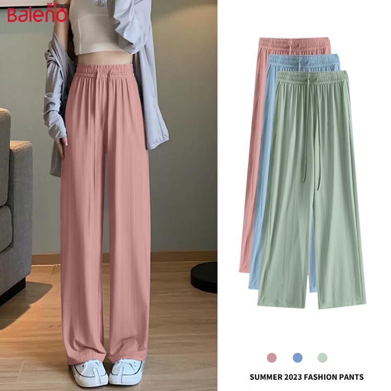 Baleno Women s Ice Silk Wide-Leg Pants S