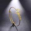 Personalized Name Bracelet for Women Men Custom Jewelry Stainless Steel Customized Bangle Gold Color Arabic Name Birthday Gifts