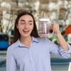 Large Water Cup 900ml Large Water Bottle With Straw Heat-Resistant Hydration Cup Leak-Proof Drinkware Modern For Commuting