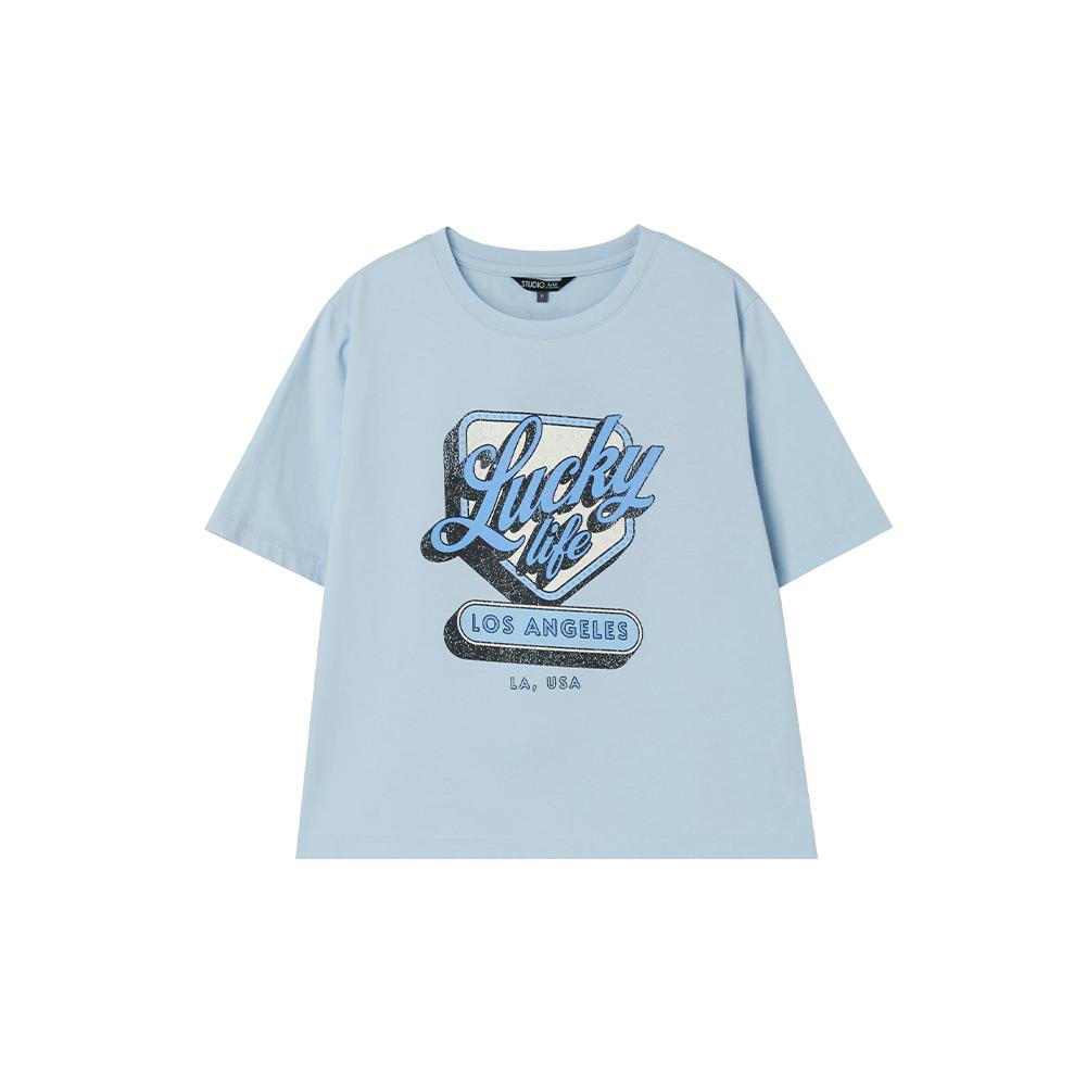 LAP Vintage Print Crop Short Sleeve T-Shirt As2Ct467