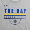 Nike NBA Collaboration Dri-Fit Golden State Warriors T-Shirt Logo Letter Crew Neck Quick-Dry Short Sleeve Kids Tops Gray 3Z2B7BAW3-WAR