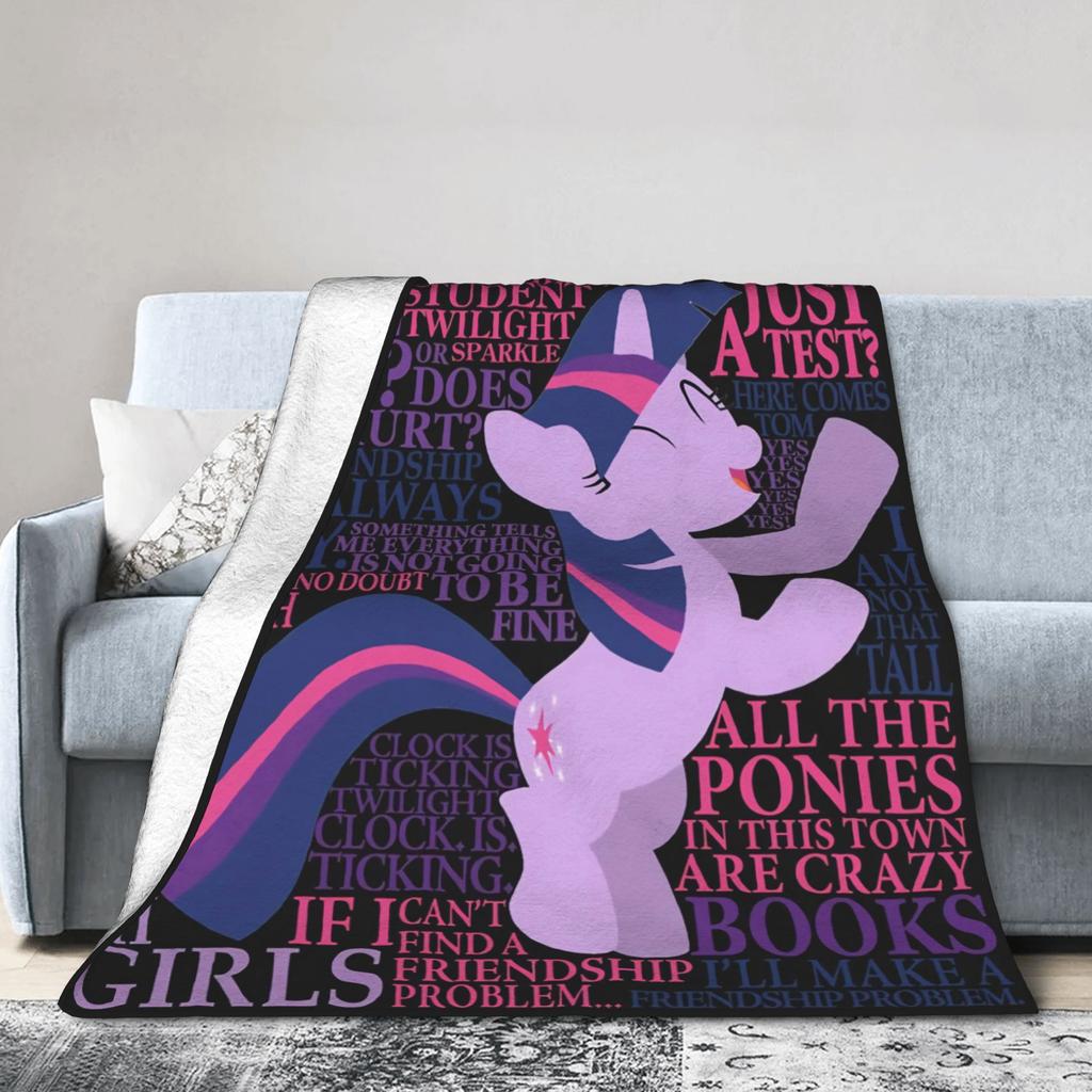 My Little Pony Friendship Is Magic Soft Warm Blanket  Kids Adult Plush Throw Blanket Pattern Home Decor Flannel Sofa Bed Cover