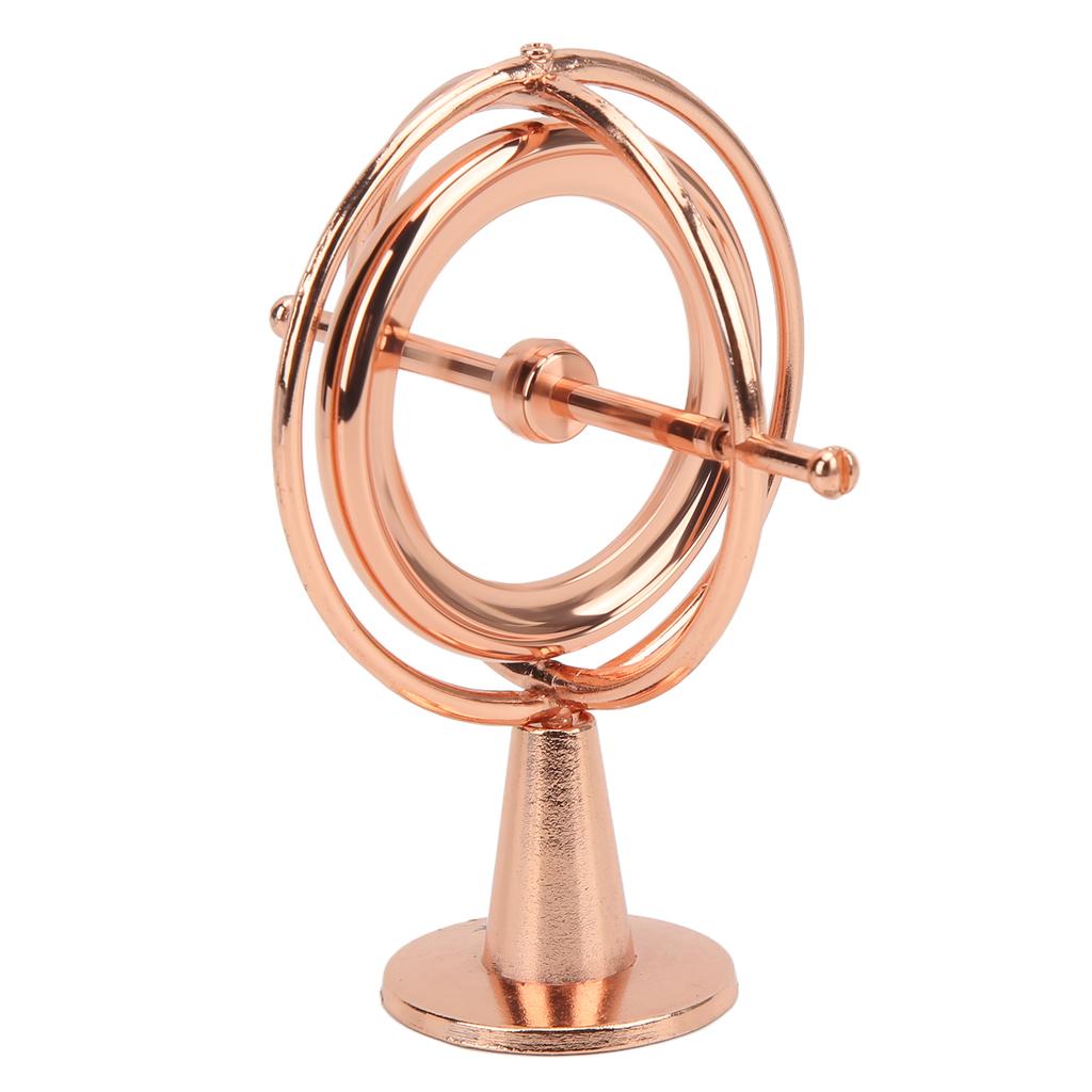 Metal Gyroscope Bracket Gyroscope Decompression Toy Mini Balance Spinning Top Artifact Rose Gold