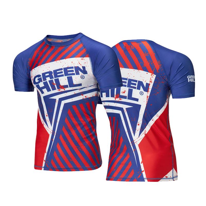2025 New GREEN HILL Boxing Shirt 3D Men's and Women's T-shirt MMA Judo Outdoor Sports Fitness Training Men's Top Large Size 6XL