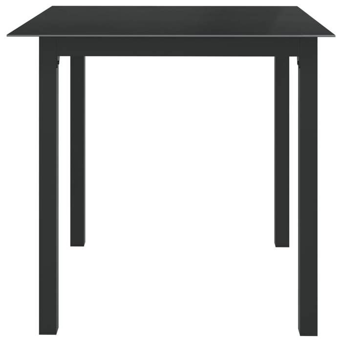 Maison Exclusive - Table de jardin Noir 80x80x74 cm Aluminium et verre