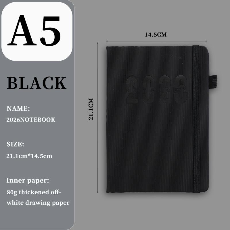 

2026 Cross-Border English Diary with Band: Annual Calendar, Weekly Planner, 365-Day Efficiency Notebook