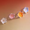 Silver Zircon Enamel Flower Mini Plant Stud Earrings For Women Party Classic Fine Jewelry Light Accessories