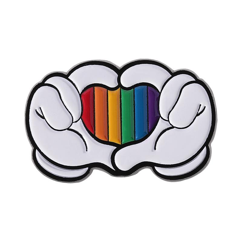 LGBTQ Rainbow Enamel Pin You’re Safe With Me Pride Metal Brooches Lapel Badges Jewelry Gift for Gay Homosex Lesbian Friends