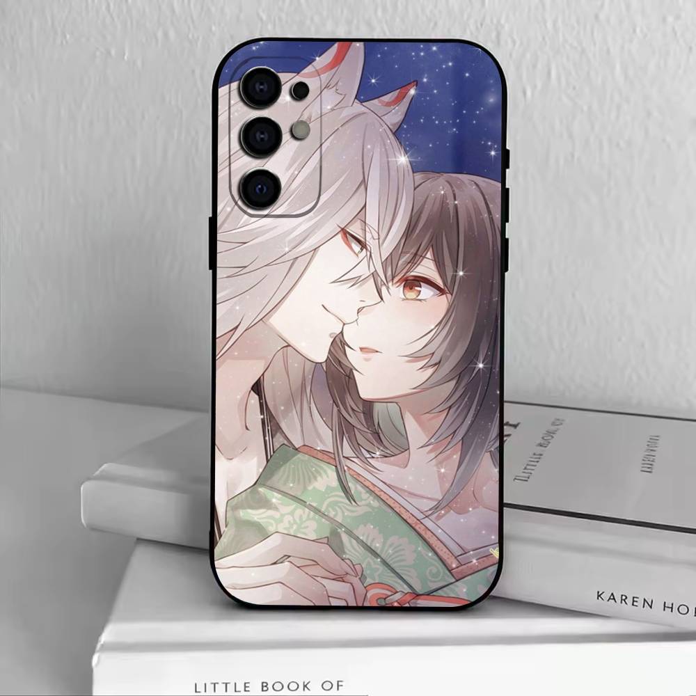 M-misama Kiss T-Tomoe Phone Case Black Silicone Soft For Samsung S25,S24,S21,S22,S23,S30,Ultra,S20,Plus,Fe,Lite