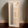 [J] 1 Set Furniture Accessories 1/12 Wooden Unpainted 6-Panel Door Dolls House Miniature Fairy Garden Decoration