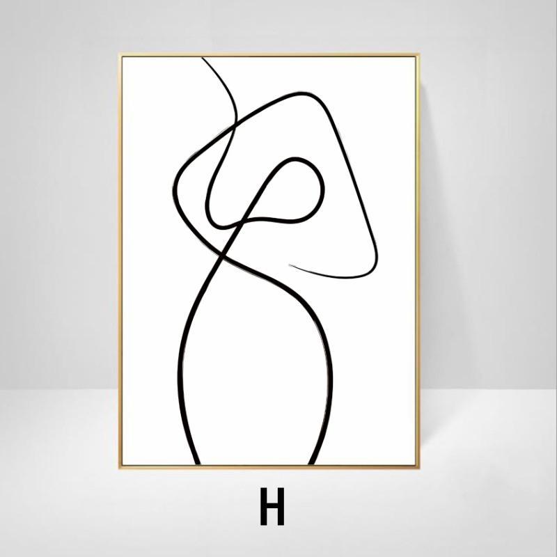 Black and White Wall Art Poster Landscape Architecture Figure Canvas Painting Nordic Living Room Home Decoration Picture Print