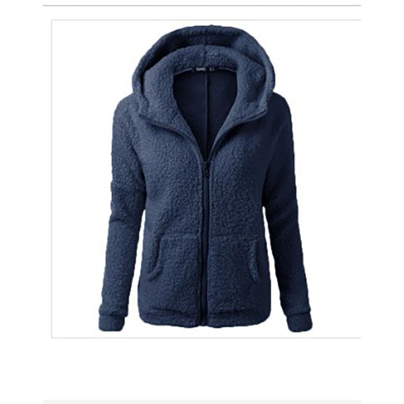 Autumn Winter Warm Jacket Women Hoodie Hooded Casual Female Hoodies Sweatershirt Zipper Coat Solid Soft Fleece Women Coat