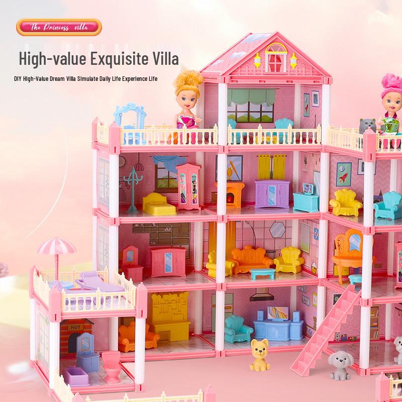 Children's Glowing Princess Castle DIY Toy Villa Set