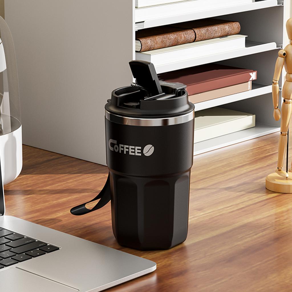 400/480ml 304 Stainless Steel Thermal Bottle Tumbler Portable Double-layer Insulated Coffee Mug Cold And Hot Water Cup With Lid