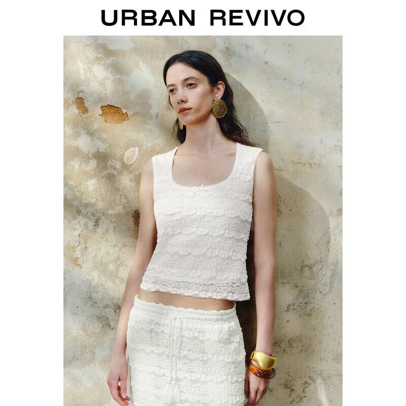 

UR Ballet Style Textured Bow Crop Tank Top M