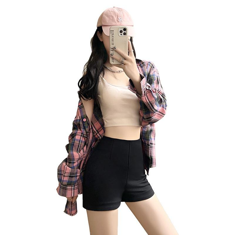 Black Sexy High-waisted Design Suit Shorts Women's Winter Small Slim High-end A-word Hot Pants