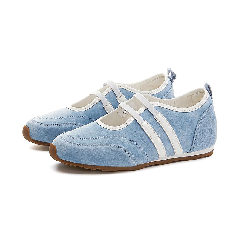

Модная AIYUQI 2025 новая женская обувь на плоской подошве Dexun Нескользящие туфли-лодочки Мэри Джейн женская обувь Большого размера балетки Кроссовки для женщин 43 небесно-голубой