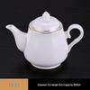 Gold Rim Ceramic Teapot