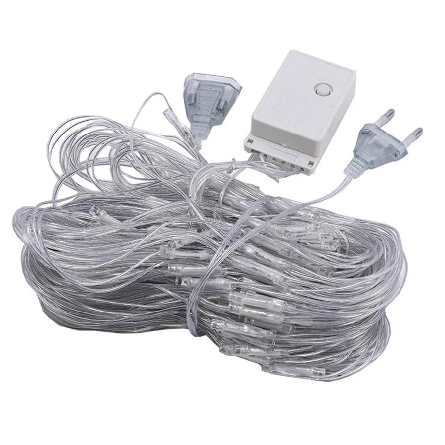 3X2M 200 Christmas LED Net Lights Outdoor Net Mesh Tree-Wrap Light Window Wall Hanging Garland Light for Party Camping Decor