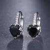 1 Pair Classic Fashion Heart-Shape High Quality Zirconia Hoop Earrings For Trend Women Lovely Birthday Jewelry Gift