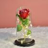 Rose glowing in glass, LED, eternal, pink, battery, proposal, wedding, name day