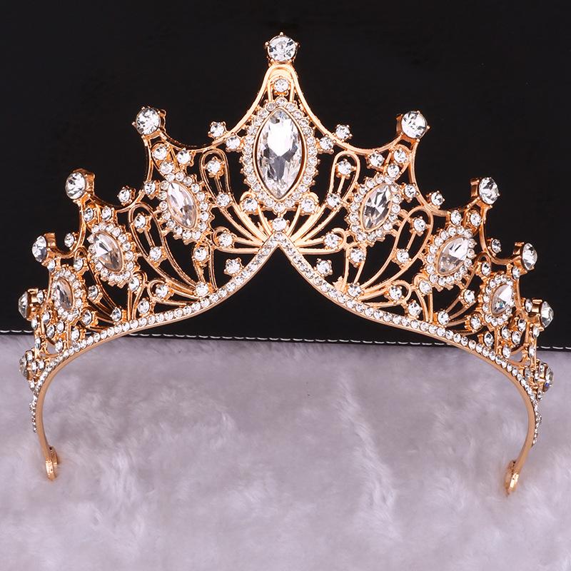 Bridal Crown Tiara Princess Birthday Rhinestone Crown Atmospheric Wedding Dress Accessories
