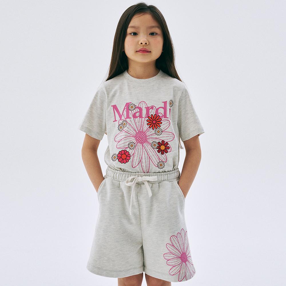 [mardimercredi] Kids T-Shirt Flowermardi Blossom_Oatmeal Pink S(100)