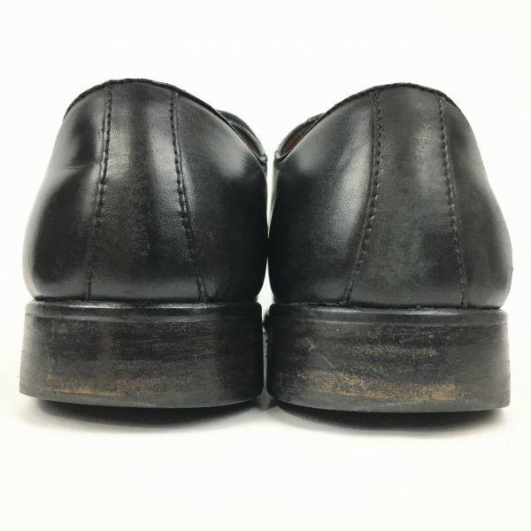 80s-90s Vintage G.C. Morelh Handmade Swirl Moc Business Shoes Black Size 43 27.5 Men's(USED)