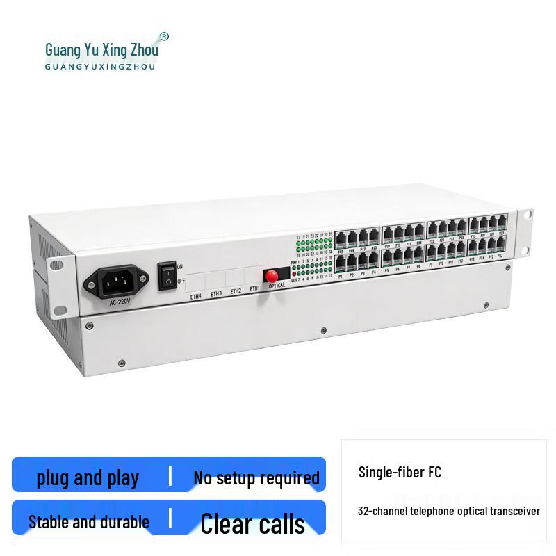 GY-32P 32-Channel Telephone Fiber Optic Terminal