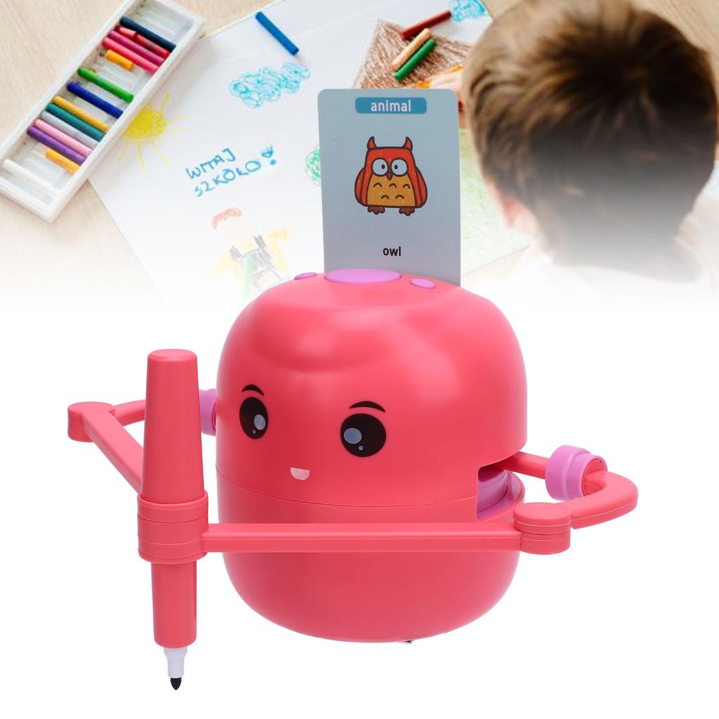 Smart Drawing Robot Educational Painting Learning Robot with Learning Word Cards Colored Pens for Girls Boys Over 5 Years Old