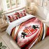 Bettwäsche-Set 1 Bettbezug 2 Kissenbezüge Sunderland Fußball-Aufdruck Schlafzimmer Heimdekoration