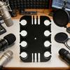 8 Slot Microphones Stand Holder Tray For Studio Recording Stage Performances Of Carbon Steel