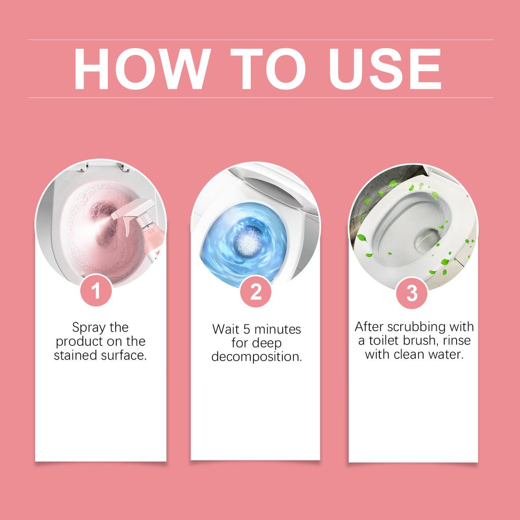 Floral Toilet Cleaner, Cherry Blossom Fragrance Stain Removal Deodorant, Fresh Air, Toilet Freshener, Simple and Easy To Use, Quick Effect