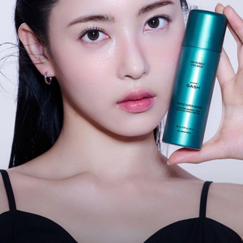 GearbyGASH [Для чувствительной кожи / Успокаивающий / Цика PDRN / EGF] Микропузырьковая маска 10-секундная Тройное Супер-восстановление / 150 доз Air Bubble CDS Mask