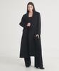 Thefrht Tailored Double-Breasted Slit Coat (Black)