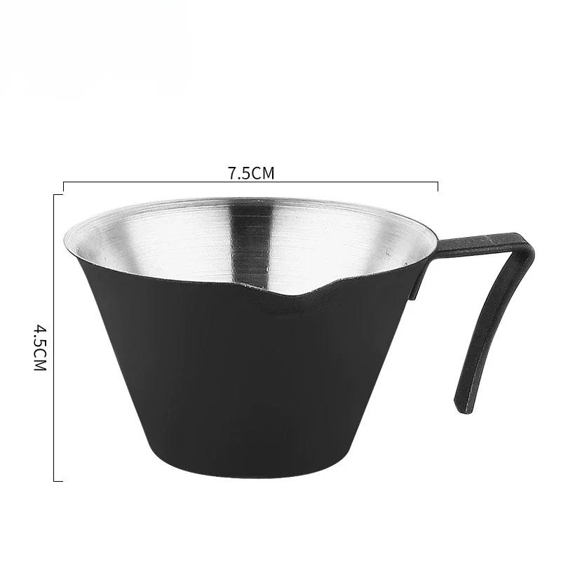 1 pièce Tasse à mesurer à café en acier inoxydable pour aliments, Tasse d'extraction pour expresso avec graduation, Accessoires pour expresso Accessoires de café