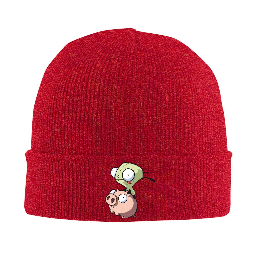 Invaders Zims Beanie Hats Bonnet Hats Female Male Street Y2K Kpop Knitting Hat Winter Design Elastic Caps