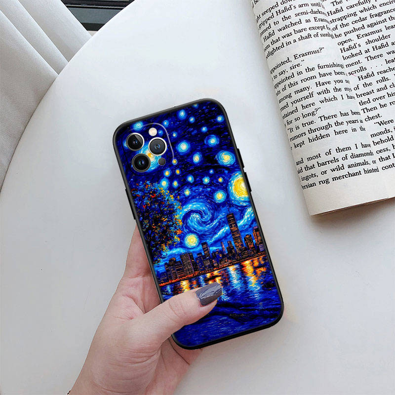 IR27 Starry Night Van Gogh Phone Shell Case for Redmi Note 12 12S 12C 13 13C 13R 14 14S 14R 14C Pro Max Plus A3 A3X A4 A5 11A 13X