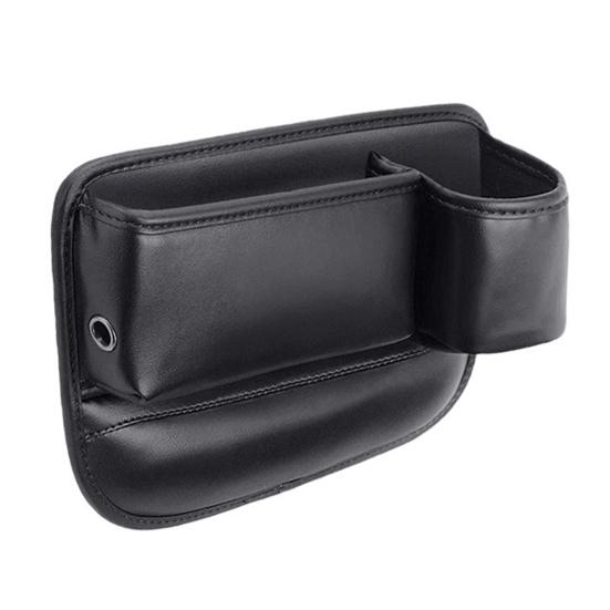 Sitzspalt-Aufbewahrungsbox Auto-Sitzspalt-Organizer mit Getränkehalter und Aufbewahrung für Handy/Schlüssel Kunstleder Kratzfest Auto-Innenraumzubehör
