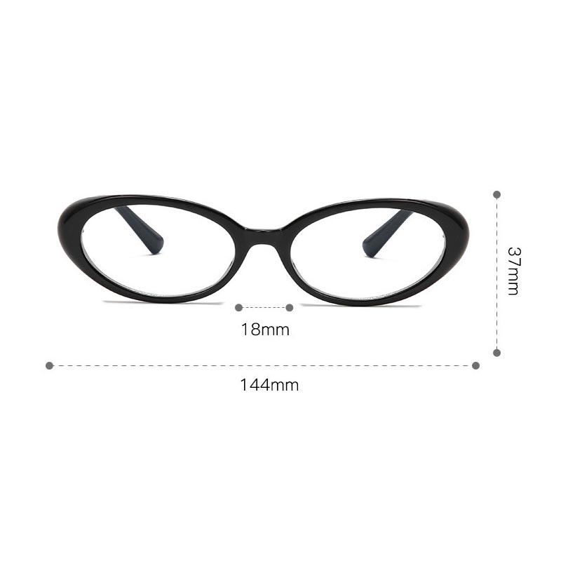 Elliptical Korean Reading Glasses Fashion Women Blue Anti Light Far Sight Eyeglasses Ladies Simple and Versatile Eyewear Diopter