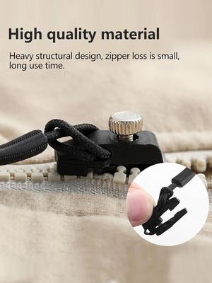 Large Replaceable Zipper Head for Clothing Bags, Travel Bags, Wallets, Tents, Golf Bags and Other Zipper Repair