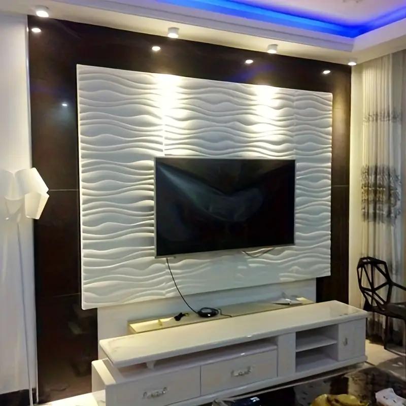 35x35cm 3D Wave Texture Self-adhesive Wallpaper for Bedroom Waterproof Anti Mold and Moisture-proof Home Decoration Wall Sticker