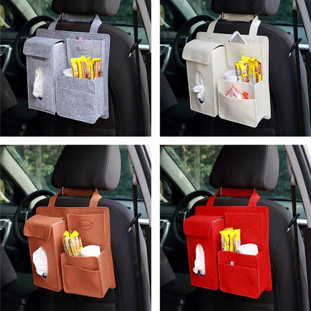 Car Tissue Car Storage Large Capacity Storage Tissue Car Seat Back Tissue Small Item Rear Seat Hanging Tissue Case Box, Case, Box, Cover, Pocket,