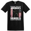 Support Our Troops Military Veterans T Shirt American Flag Soldiers Tee