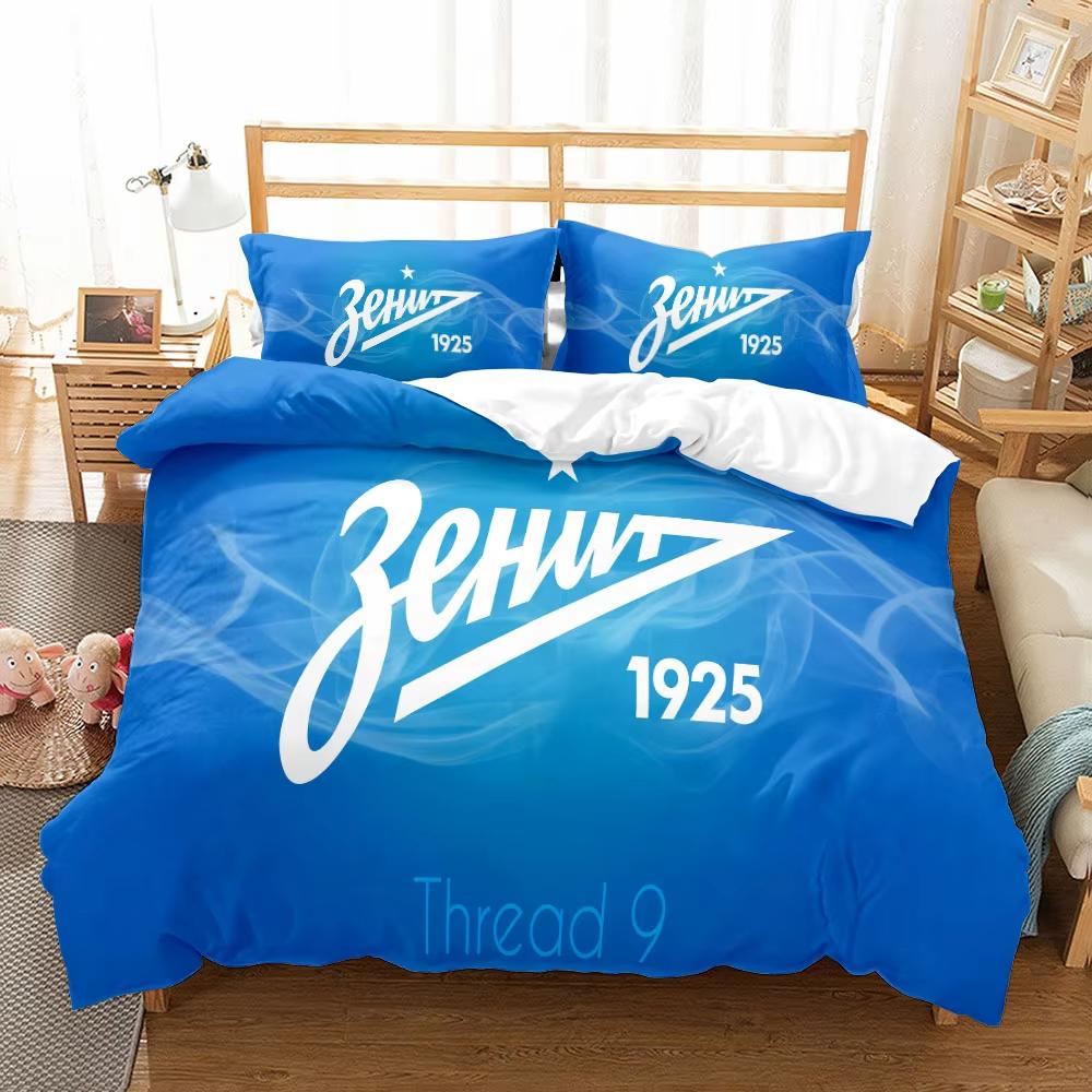Football FC Zenit Saint Petersburg Bedding Set Boys Girls Twin Queen Size Duvet Cover Pillowcase Bed Kids Adult Home Textiles