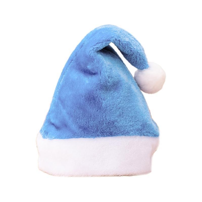 Soft Santa Hat Comfortable Hat Traditional Multi Color Plush Christmas Santa Hat for Adult Kids New Year Gifts